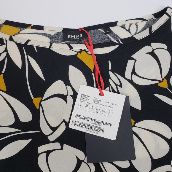 NEW!! Emme Marella All-Over Floral Print Top - Picture 7 of 8